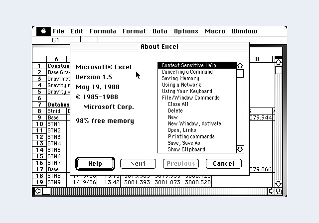 Celebrar 40 anos de erros do Excel